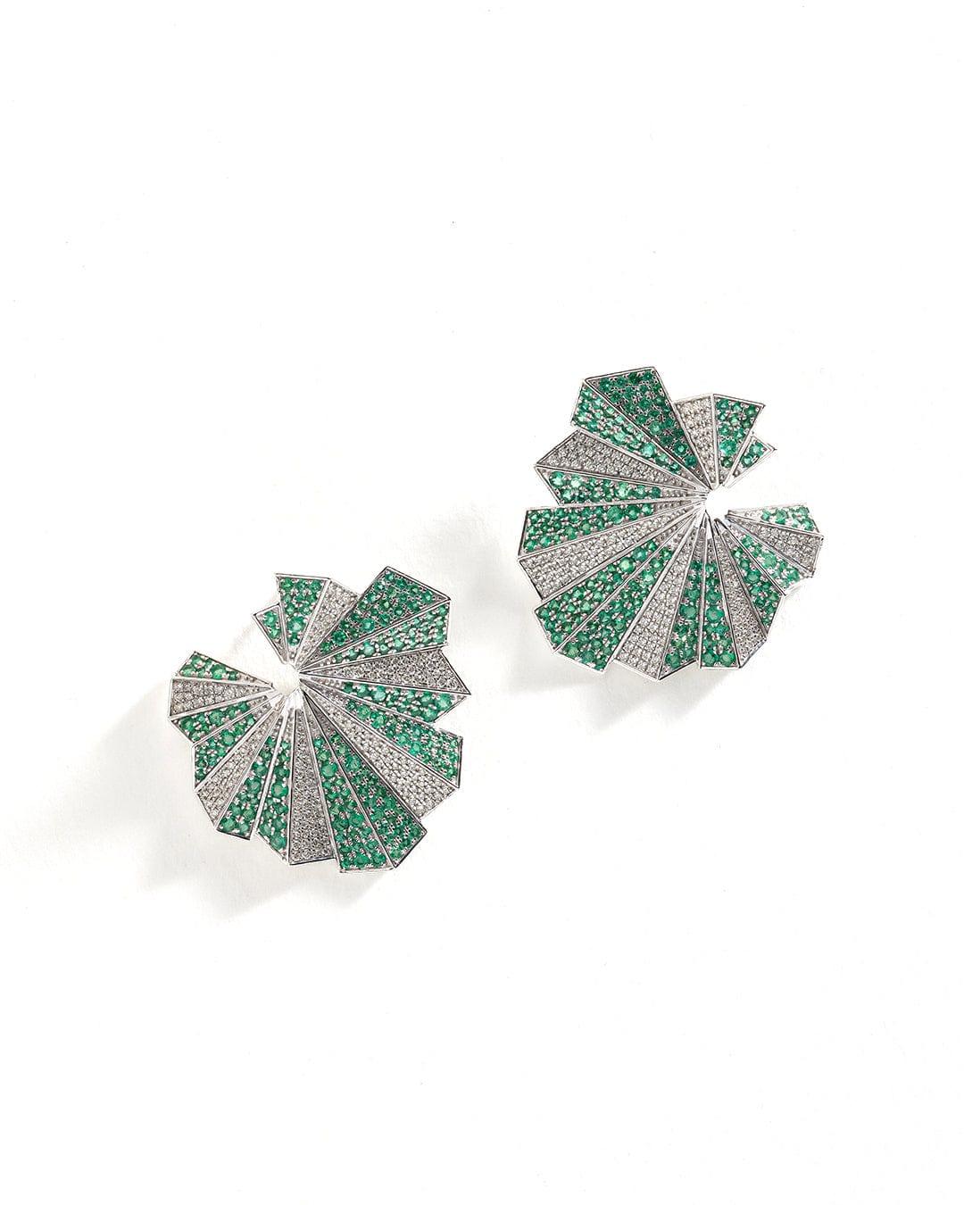 Akshita Rattha Earrings Arche Earrings - Emerald