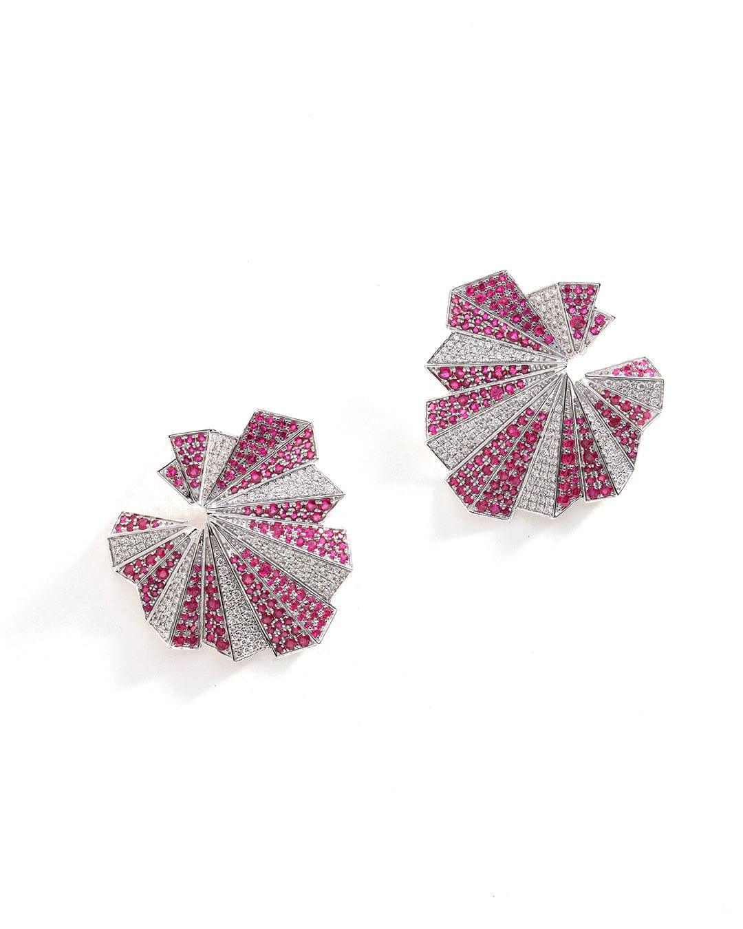Akshita Rattha Earrings Arche Earrings - Ruby