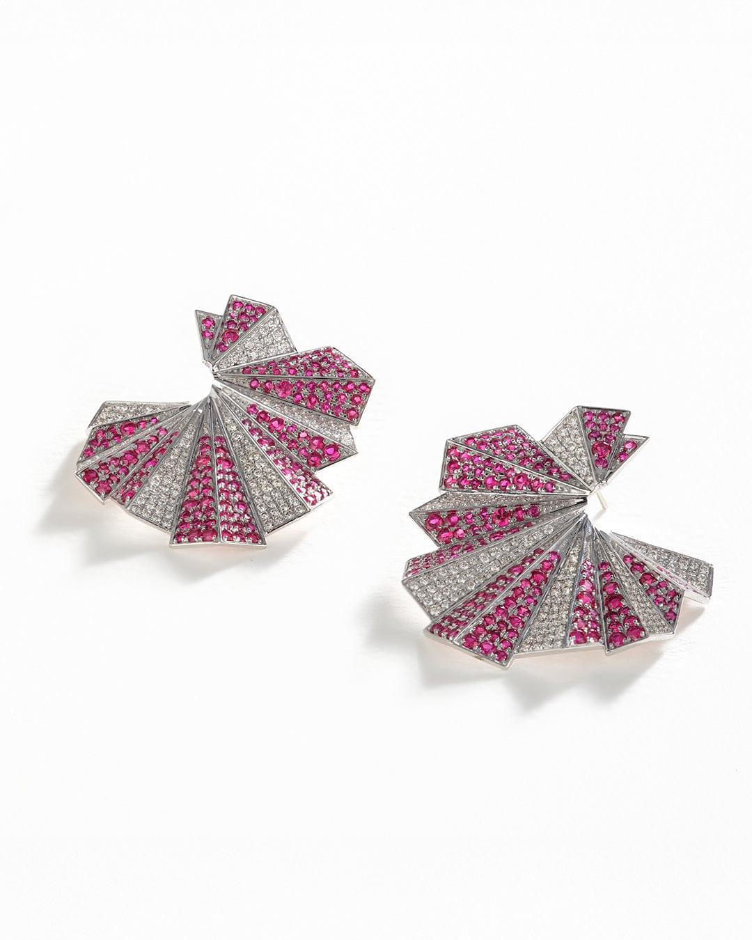 Akshita Rattha Earrings Arche Earrings - Ruby