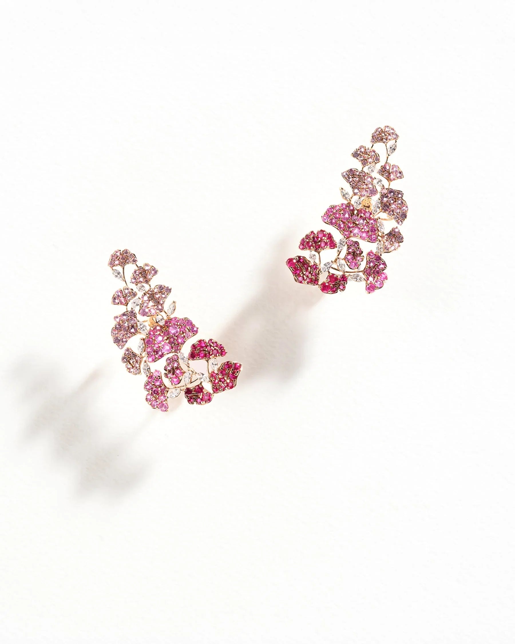 Akshita Rattha Earrings Cascade Earrings - Ruby
